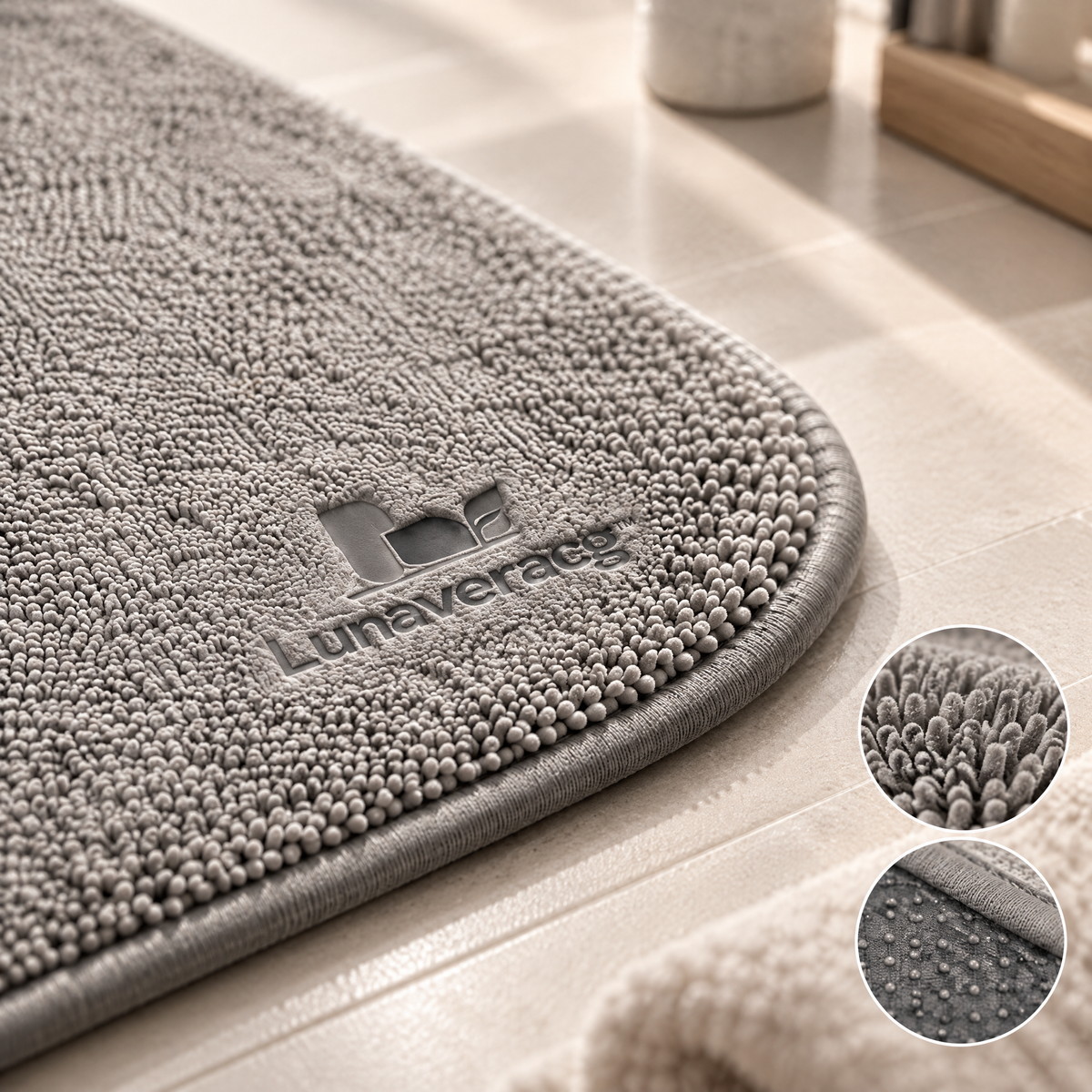 Lunaveracg™ Soft Bathroom Mat | Quick-Dry Non-Slip Bath Rug with Moisture-Resistant Surface