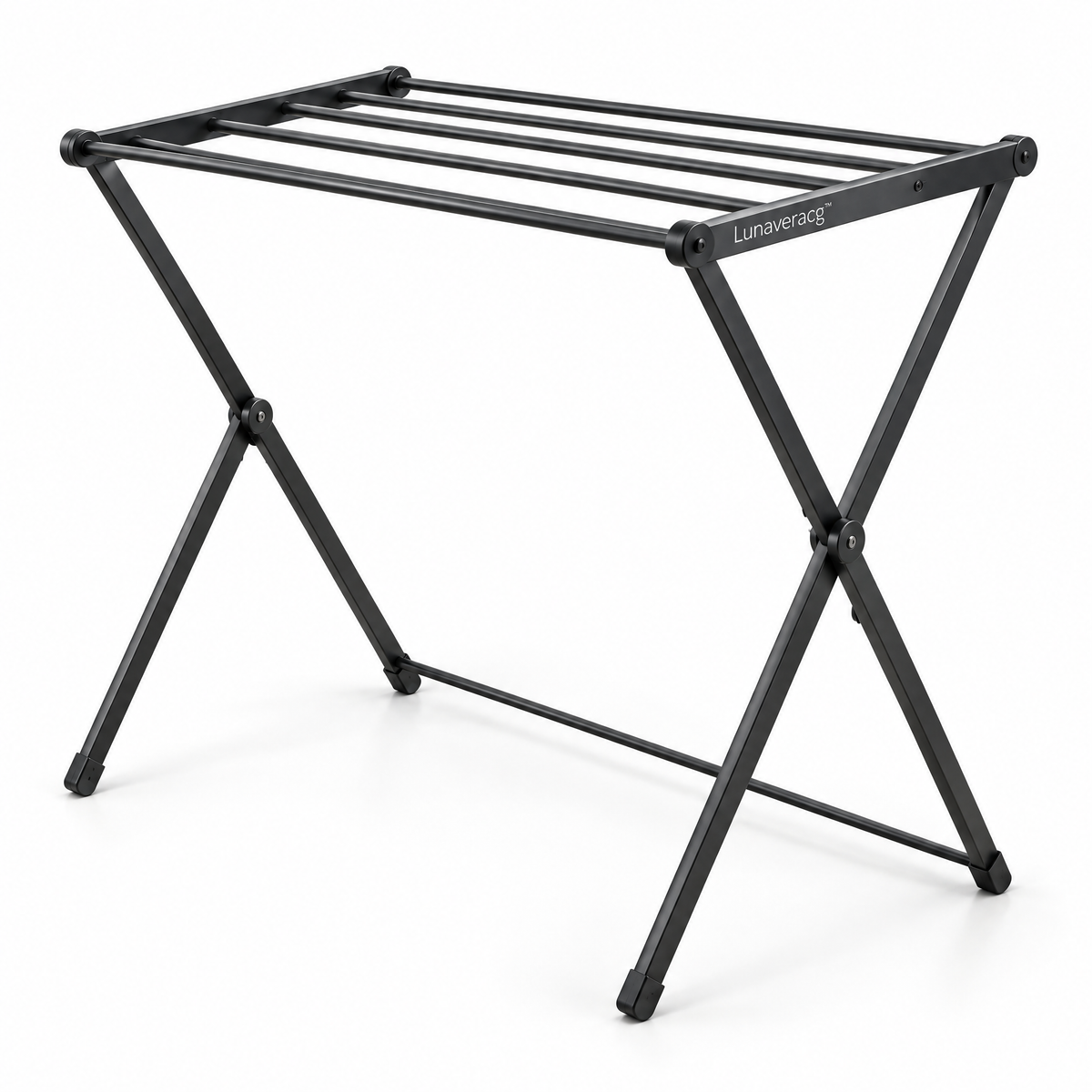 Lunaveracg™ Foldable Freestanding Towel Drying Rack | Space-Saving Bathroom Laundry Stand with Rust-Resistant Frame